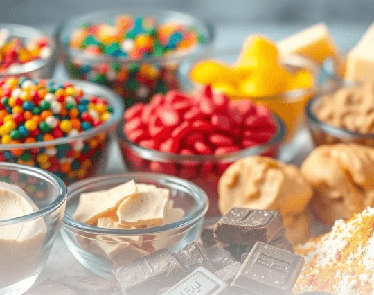 colorful ingredients in some cookie recipes