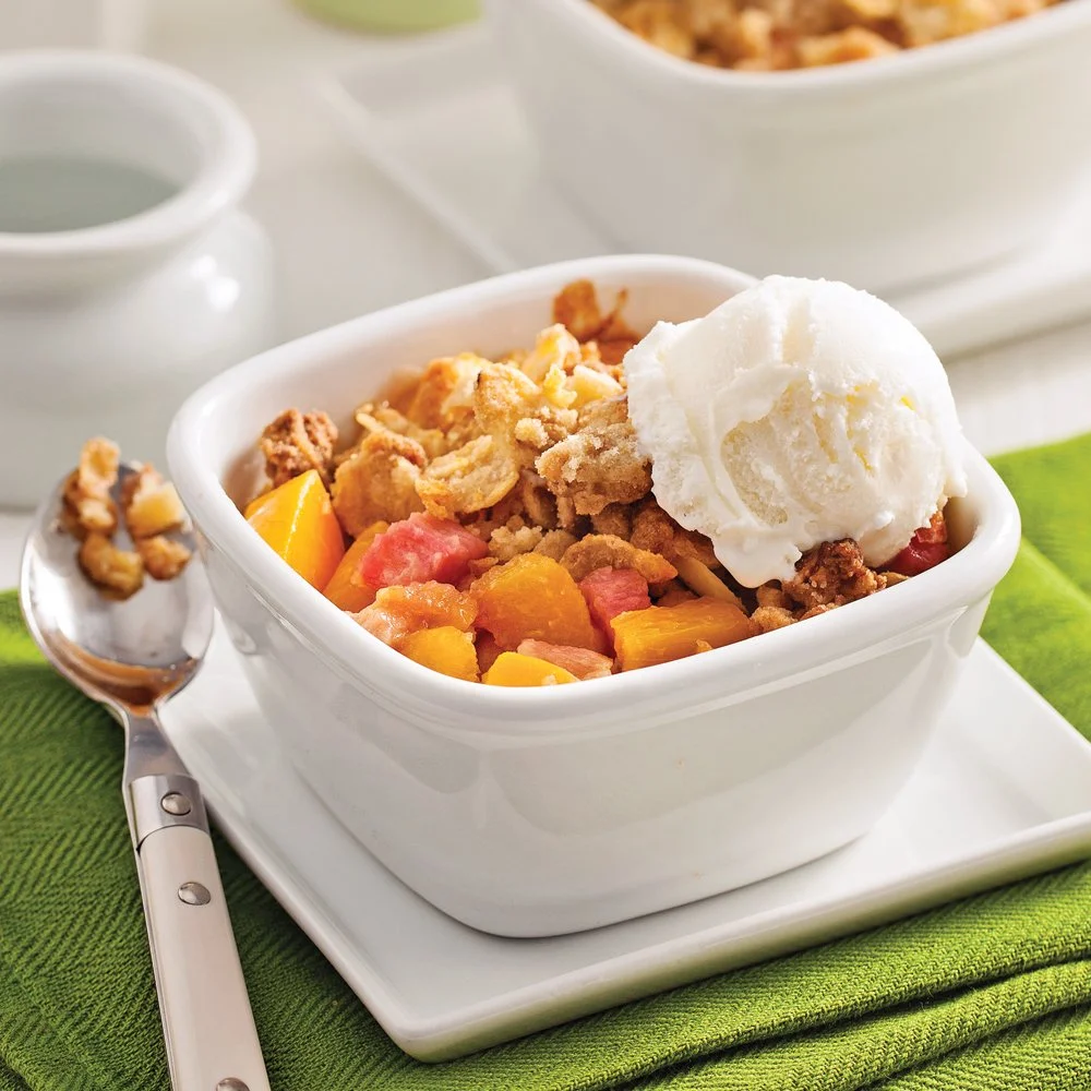 Crumble aux fruits frais, dessert croustillant et gourmand.