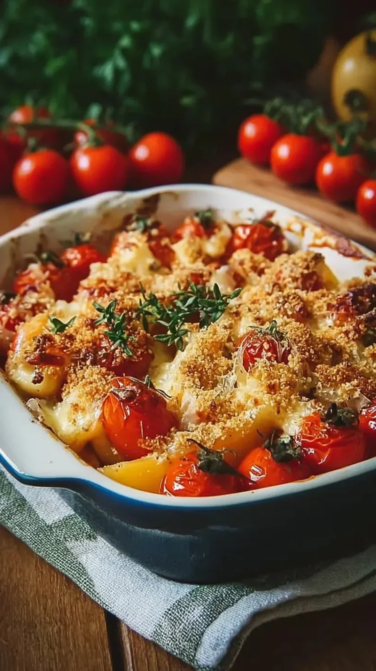 Gratin de tomates cerise aux Spécial K, plat savoureux et coloré