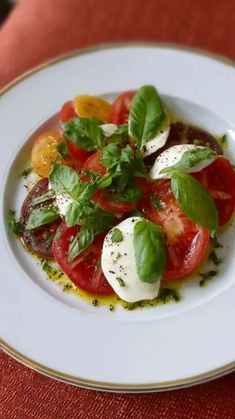 Salade de Tomates Bauzzarella avec mozzarella et herbes fraîches