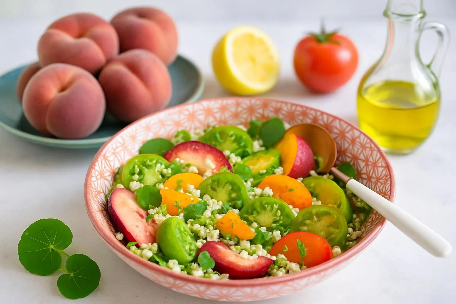 Salade Estivale colorée avec légumes frais et vinaigrette légère