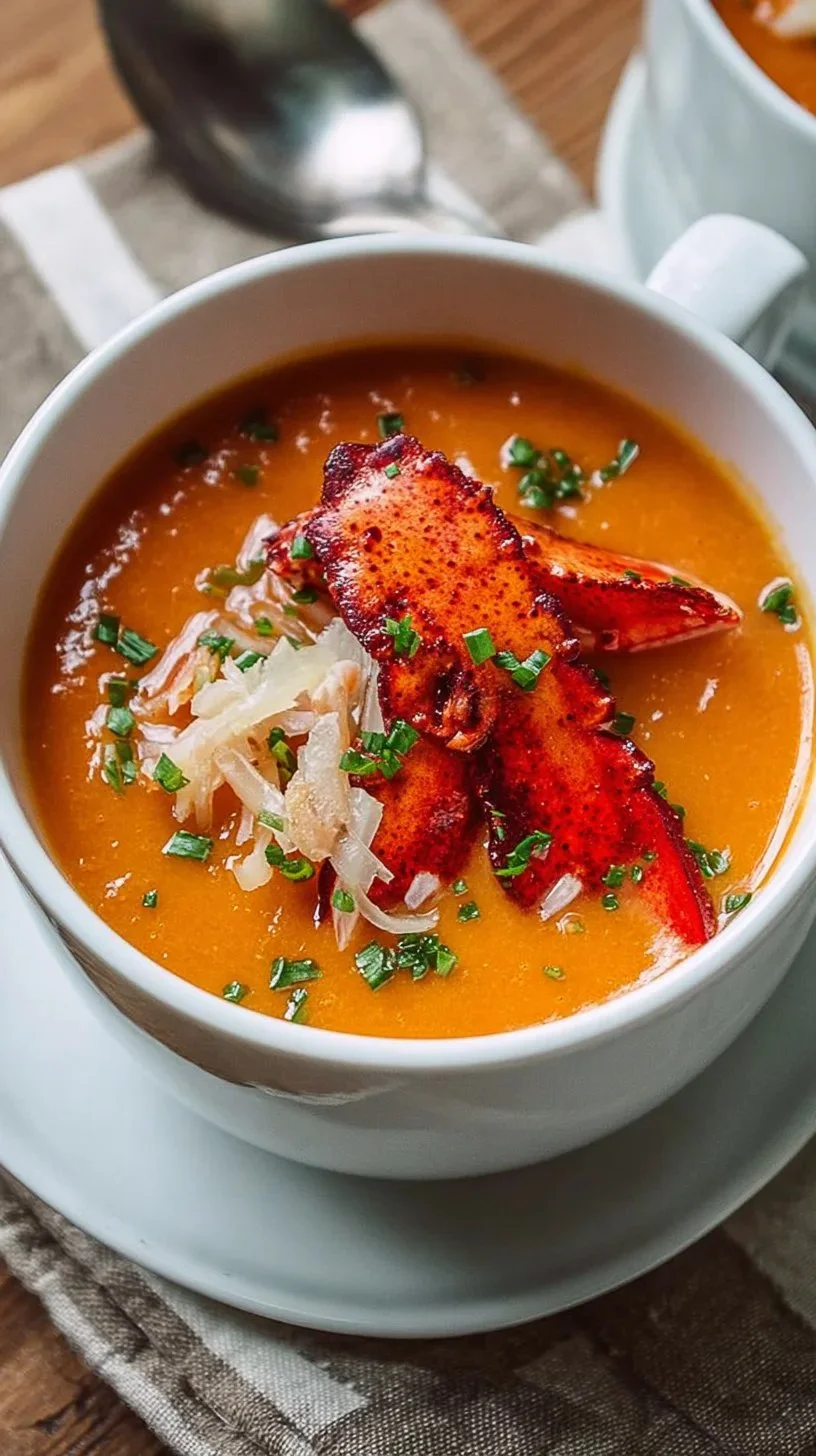 Recette de bisque de homard maison avec fruits de mer frais