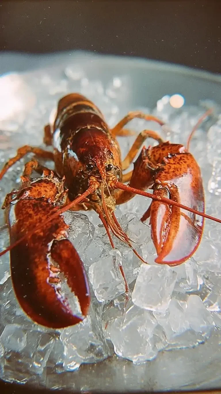 Cuisson du homard surgelé dans une casserole avec épices.