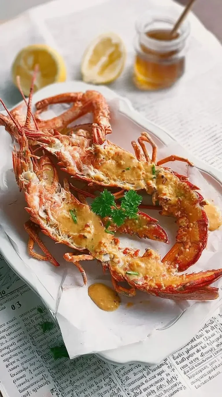 Homard à la moutarde, un plat savoureux et raffiné.