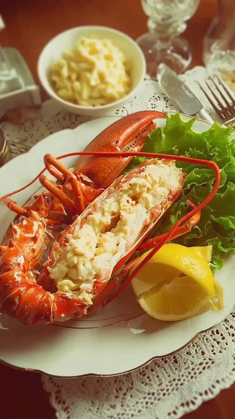 Homard mayonnaise prêt à être dégusté sur un plat élégant