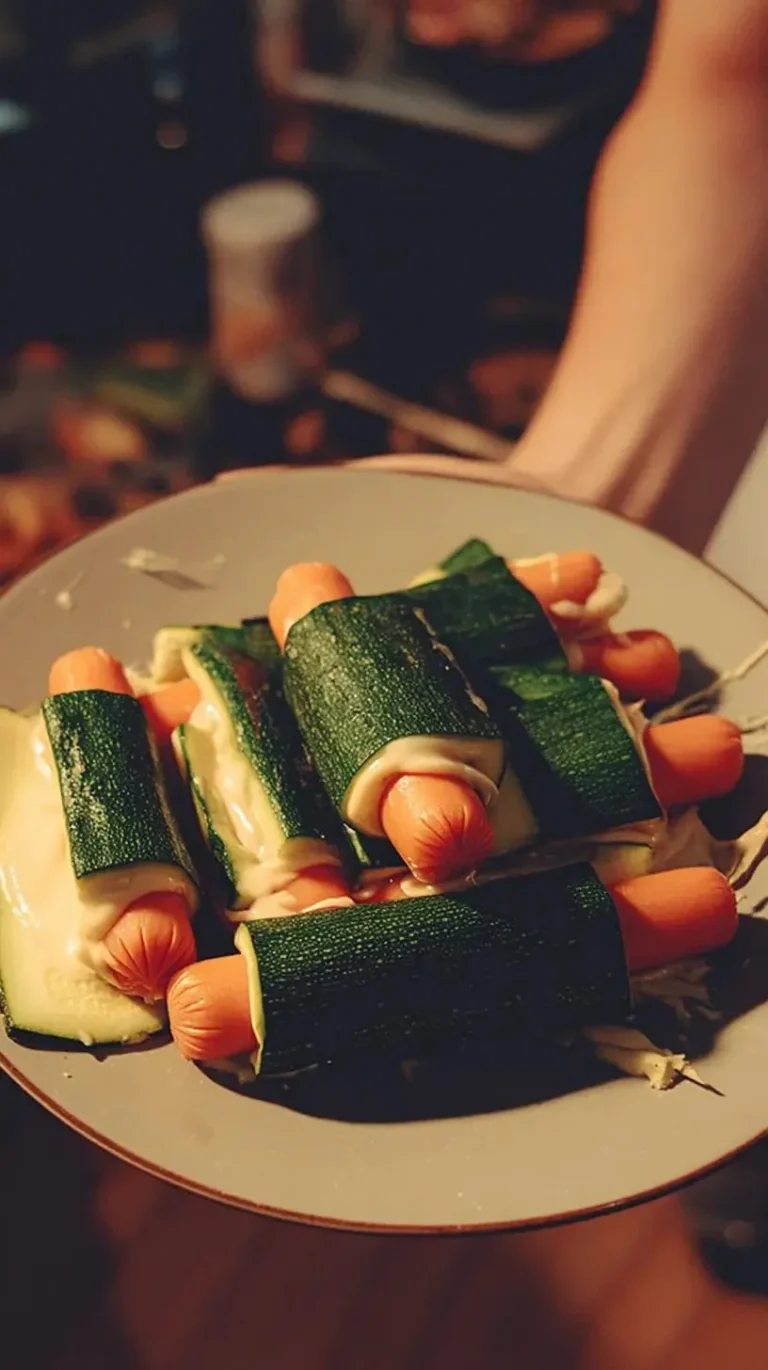 Hot dog de courgette facile et savoureux prêt à être dégusté.