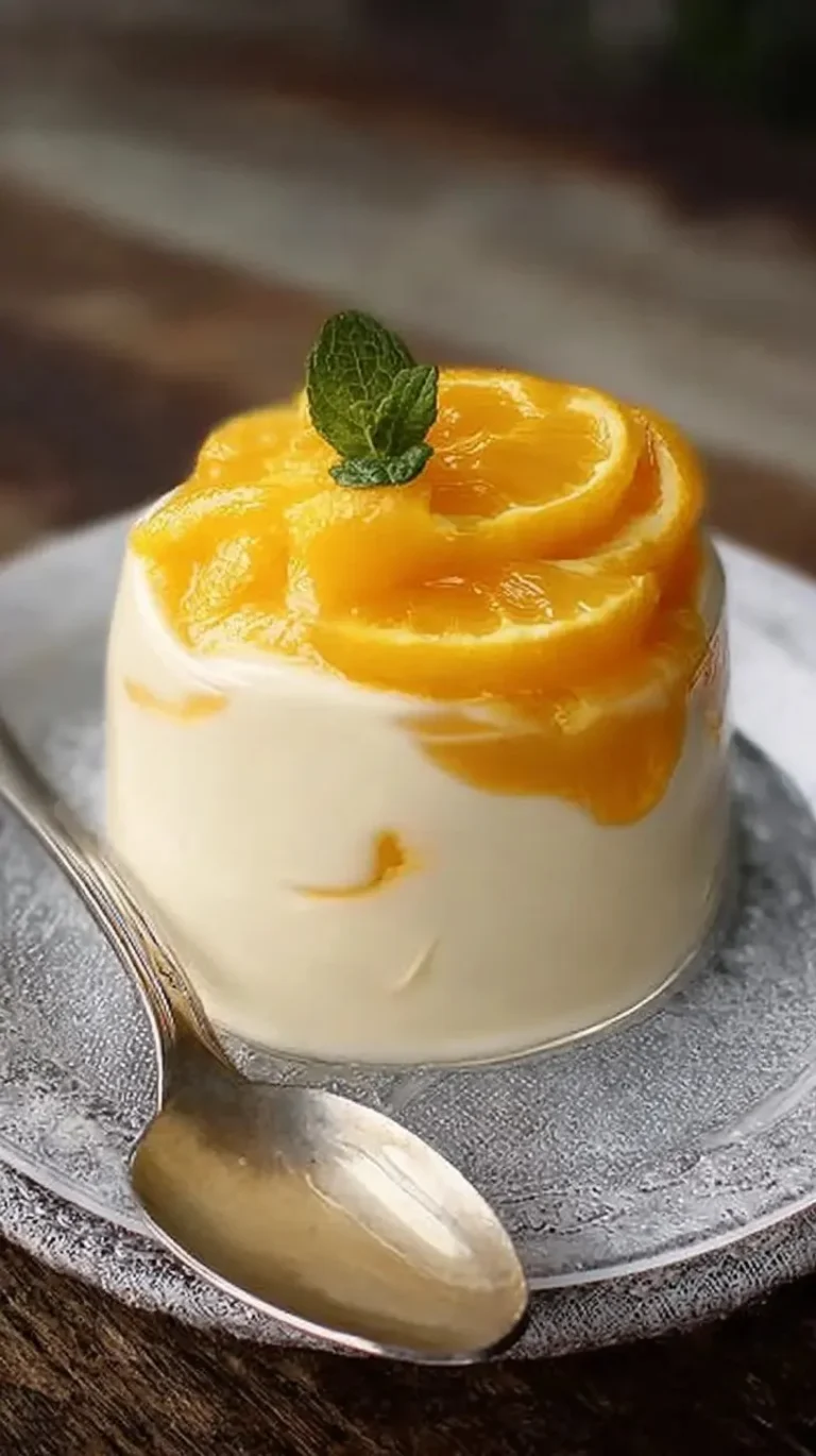 Mousse aux mirabelles présentée dans un bol, décorée de mirabelles fraîches.