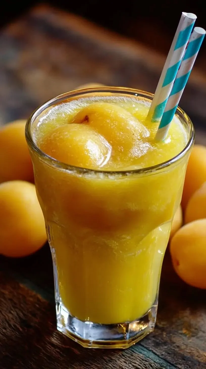 Smoothie glacé aux mirabelles, boisson rafraîchissante et fruitée