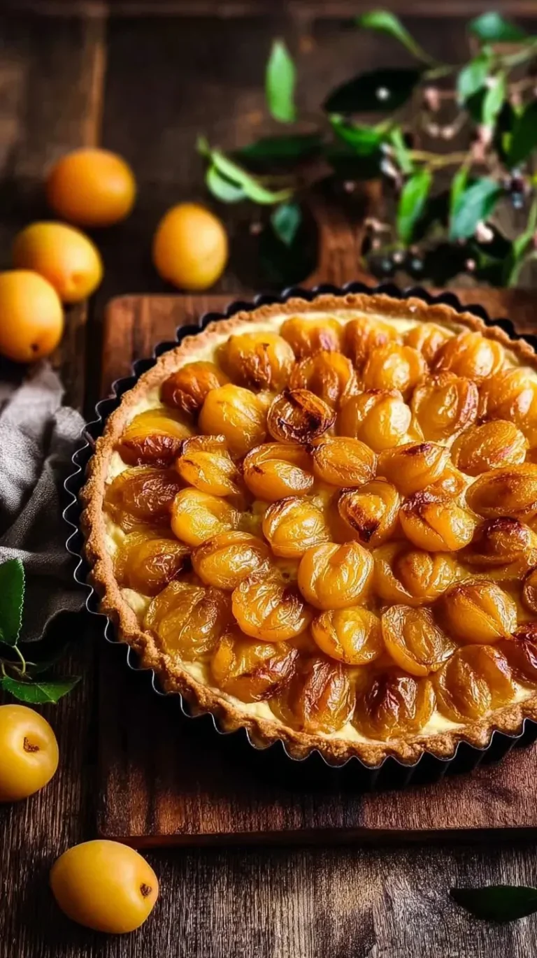 Tarte à la mirabelle, un dessert doré et savoureux à base de mirabelles