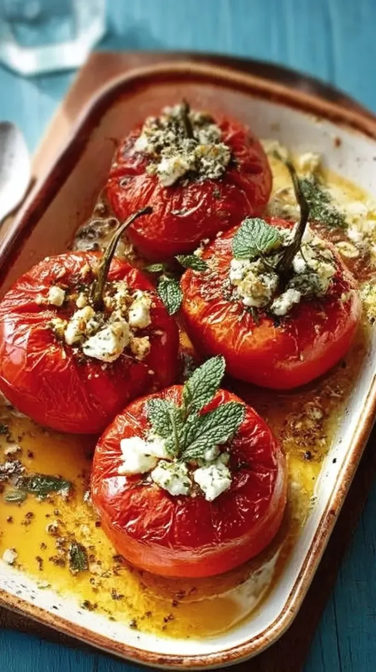 Recette de Tomates Farcies au Riz et aux Herbes, plat savoureux et coloré.
