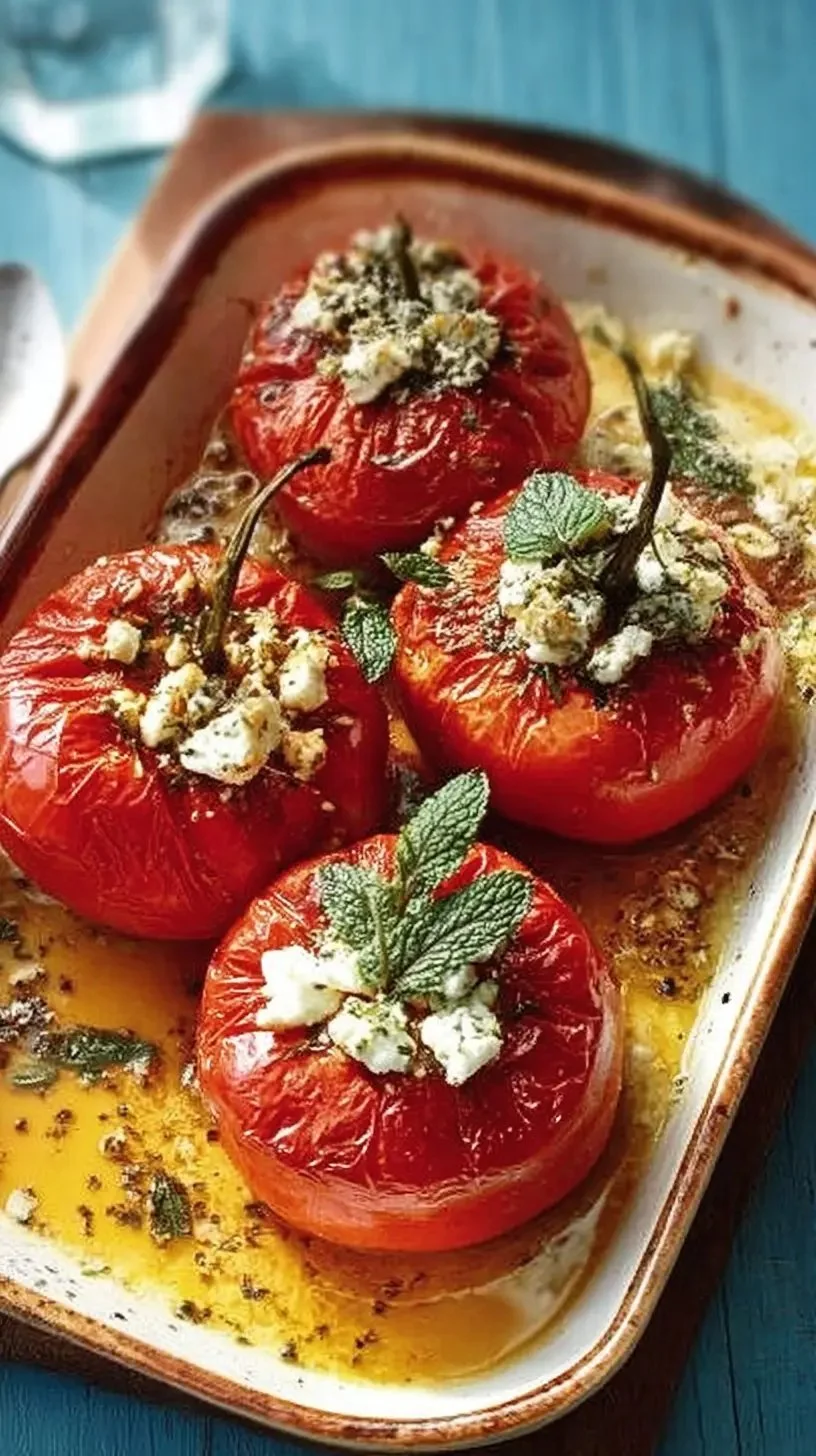 Recette de Tomates Farcies au Riz et aux Herbes, plat savoureux et coloré.