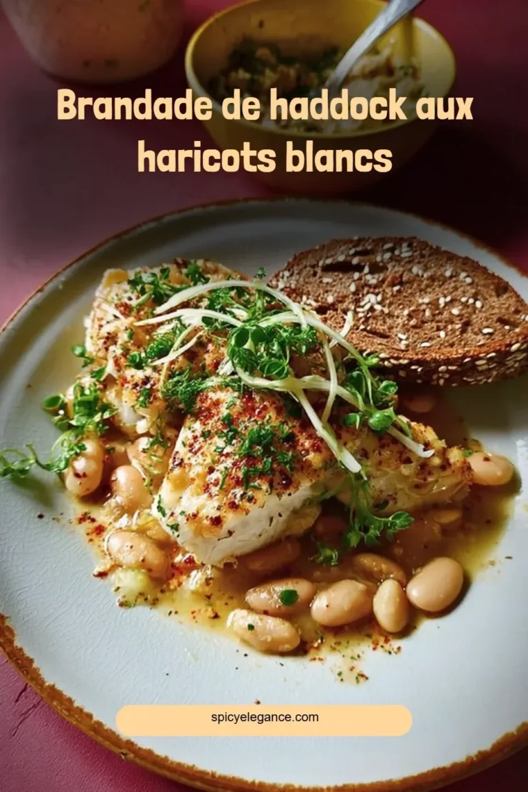 Brandade de haddock aux haricots blancs, plat délicieux et réconfortant.