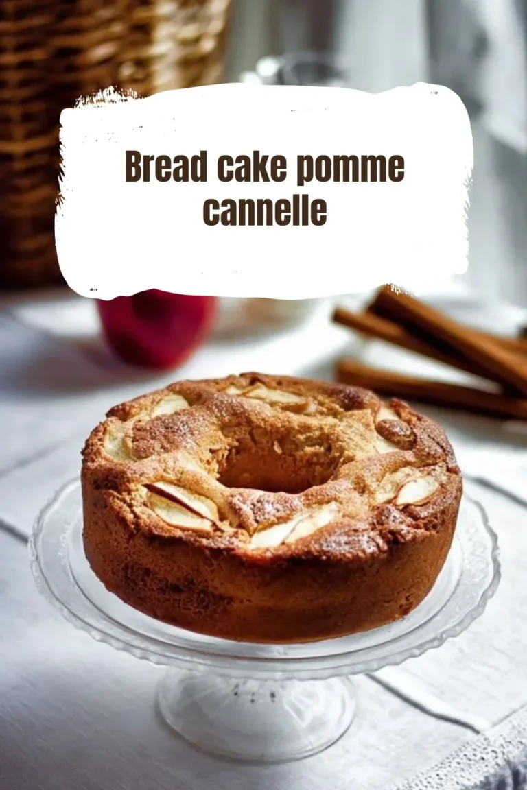 Gâteau de pain à la pomme et à la cannelle, dessert moelleux et savoureux