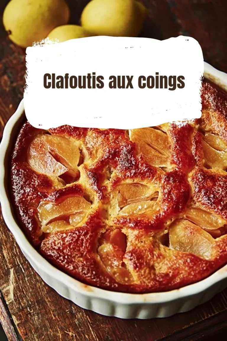 Clafoutis aux coings, un dessert délicieux fait maison