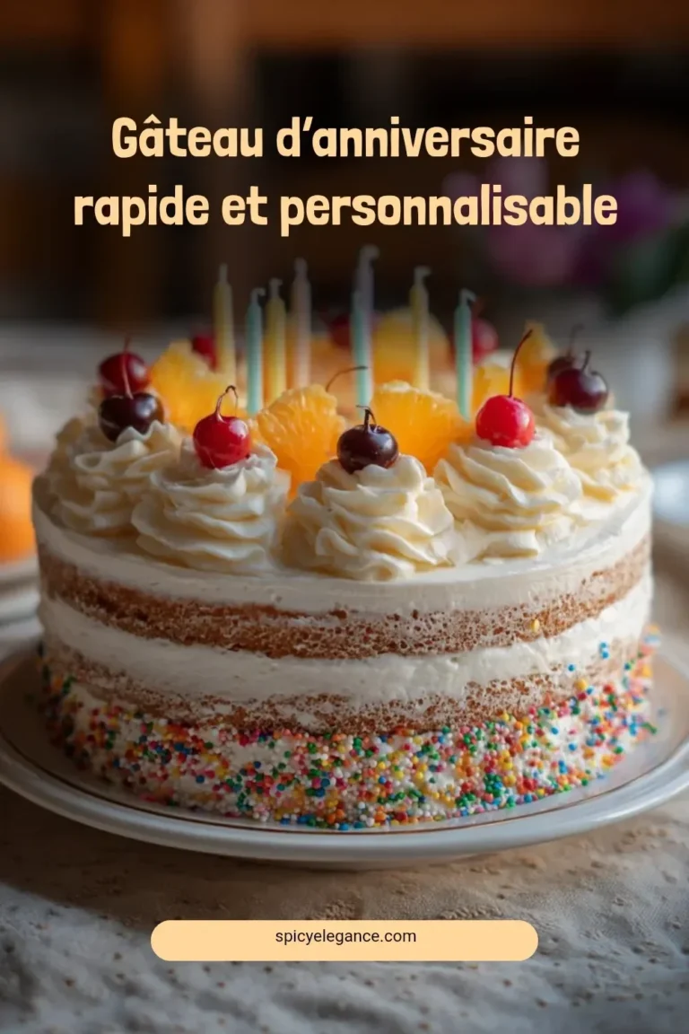 Quick and customizable gâteau d'anniversaire for a birthday celebration