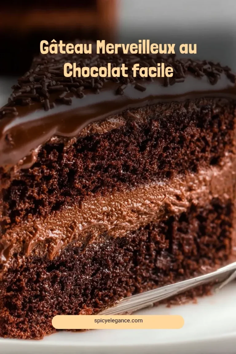 Easy Gâteau au Chocolat Merveilleux recipe with rich chocolate flavor