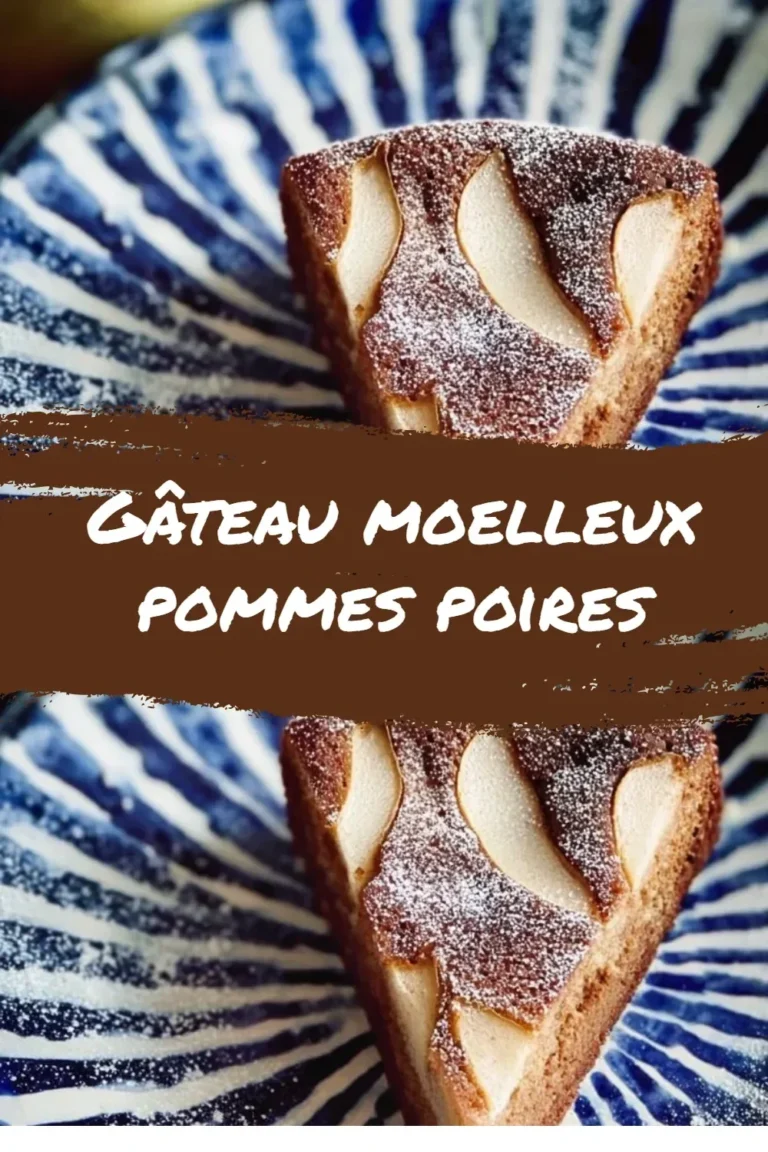 Gâteau moelleux aux pommes et poires, dessert fondant et savoureux