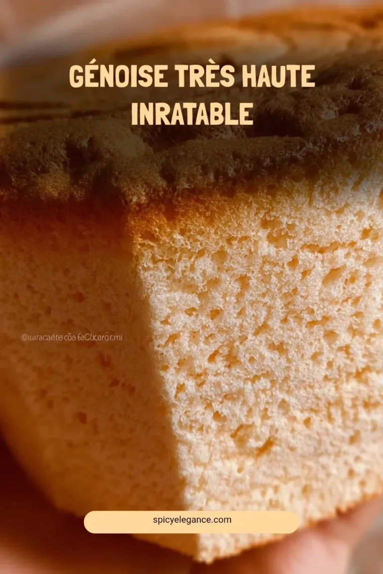 Fluffy high-rise génioise cake on a decorative platter