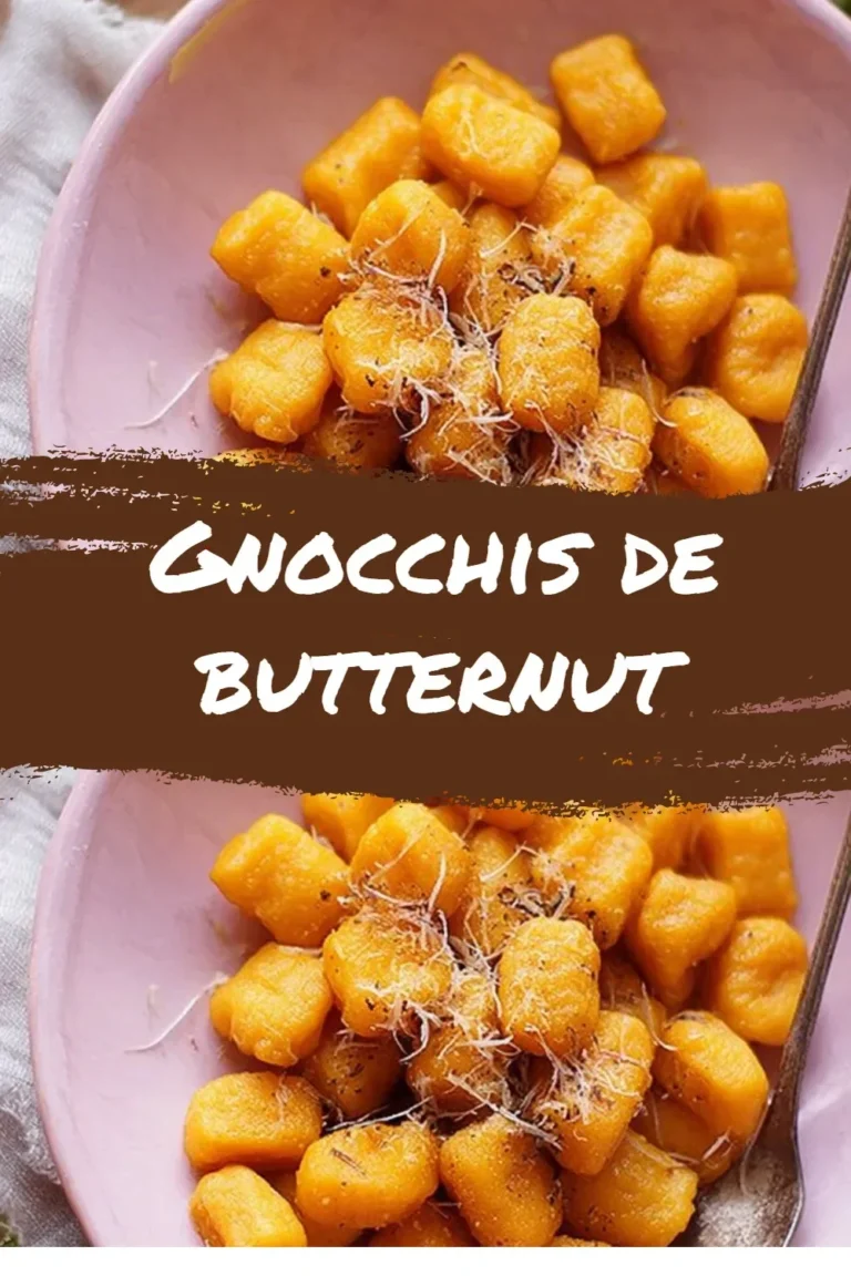 Gnocchis de butternut préparés et servis dans une assiette attrayante.