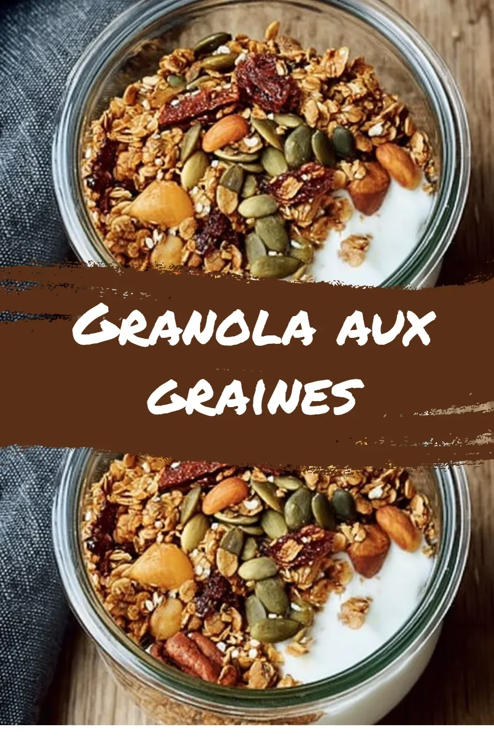 Granola aux graines fait maison, croustillant et nutritif