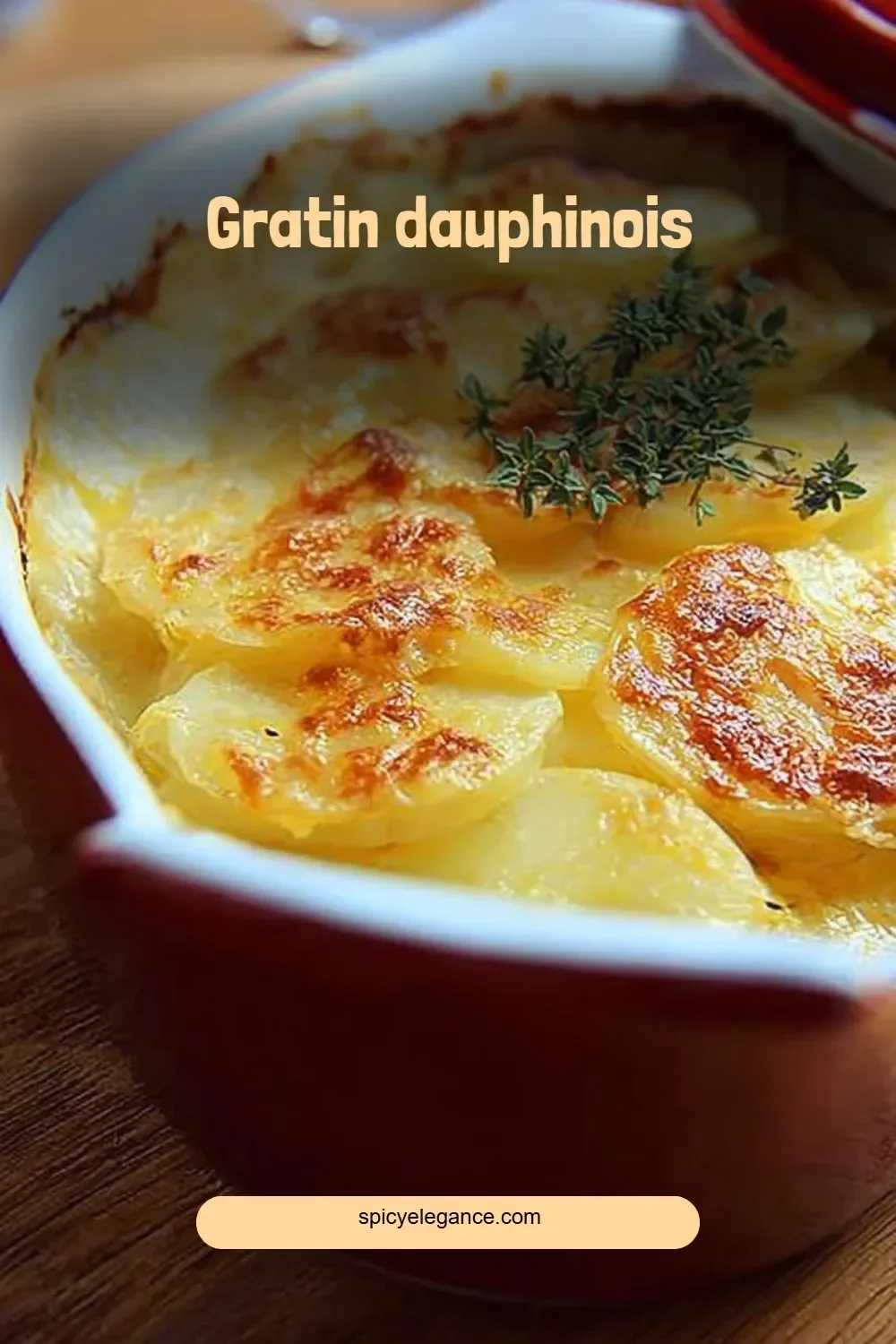Recette de gratin dauphinois, un délicieux plat à base de pommes de terre crémeuses.
