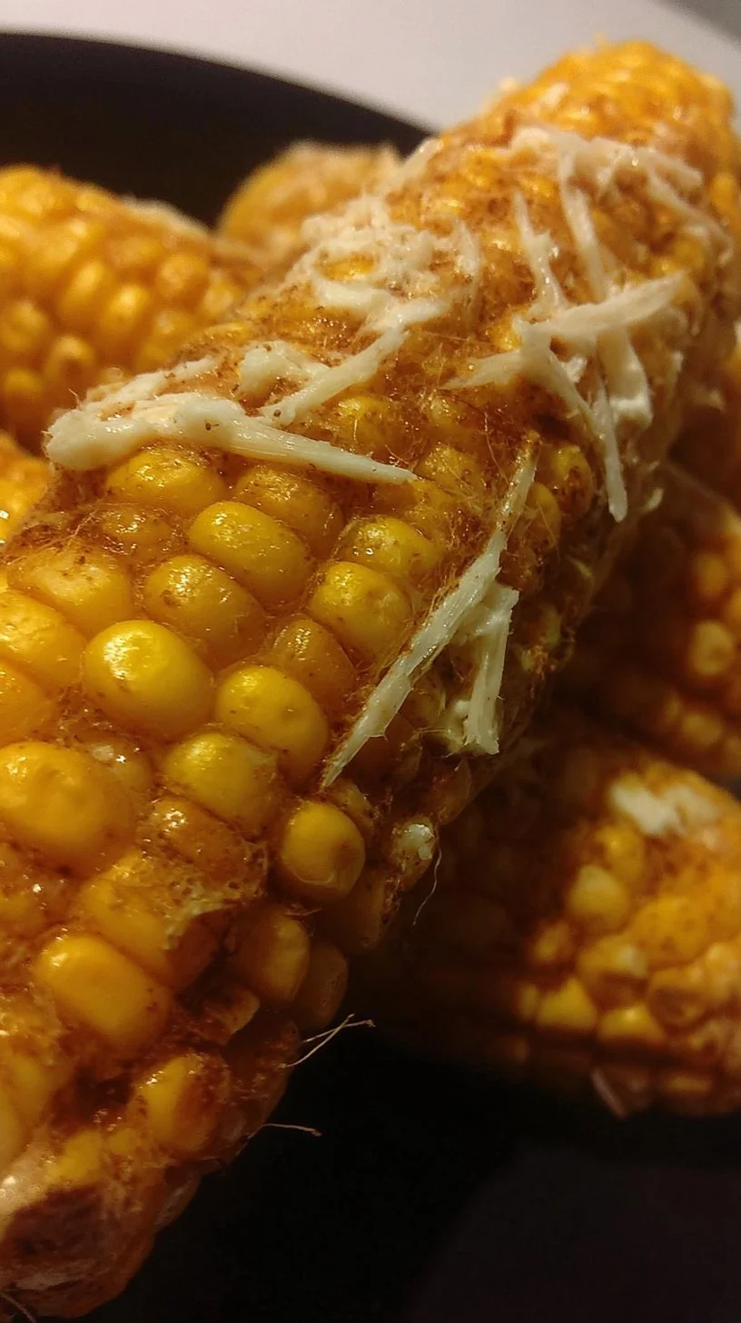 Plato de maíz tuneado con ingredientes frescos y coloridos