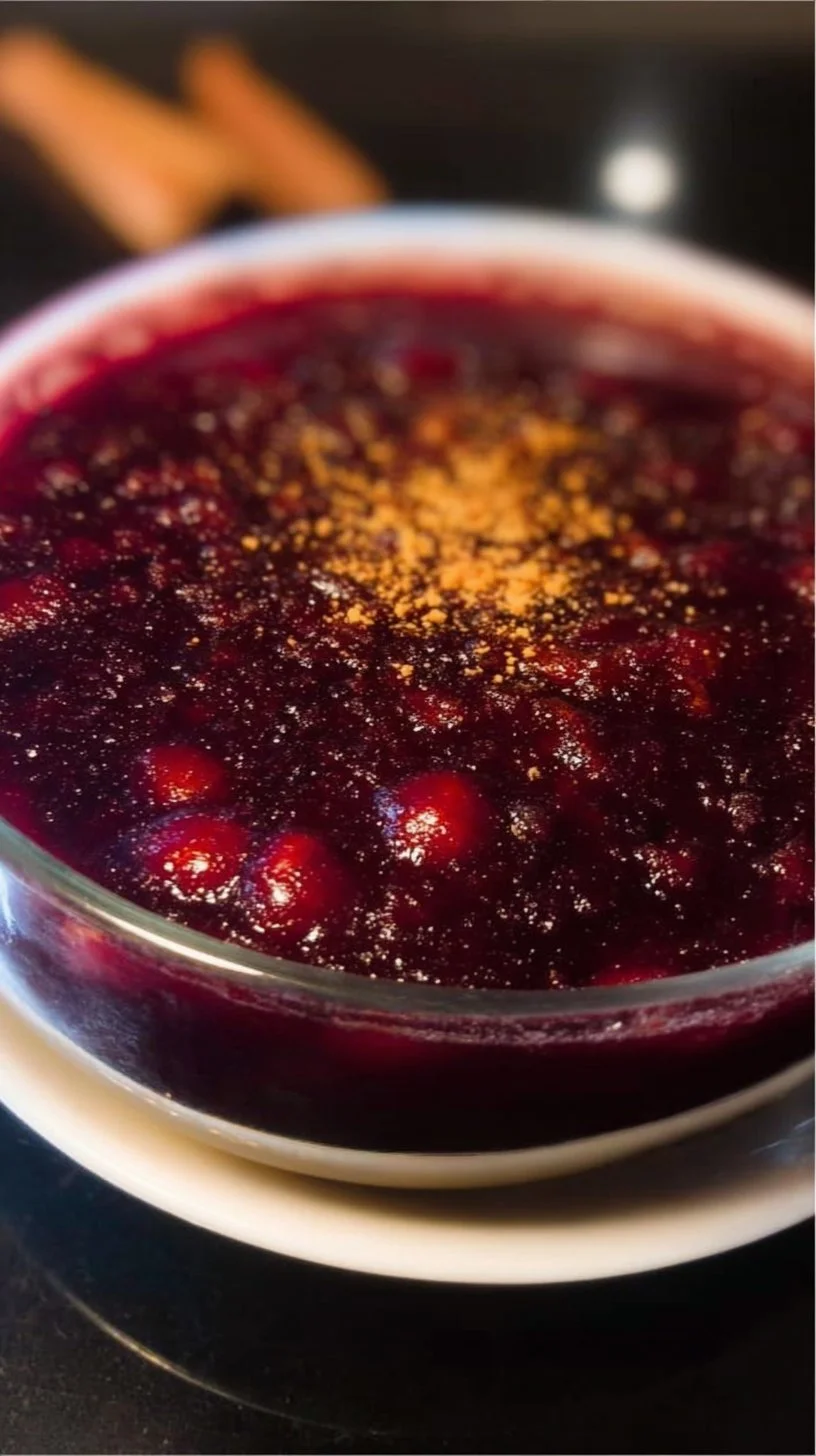Tazón de mazamorra morada, un postre peruano tradicional de maíz morado