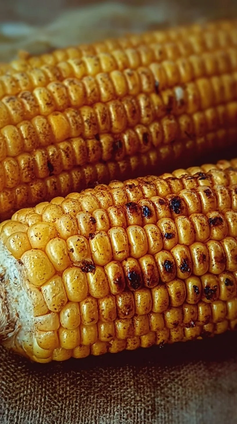 Mazorca de maíz fresca y dorada, perfecta para asar o agregar a ensaladas.