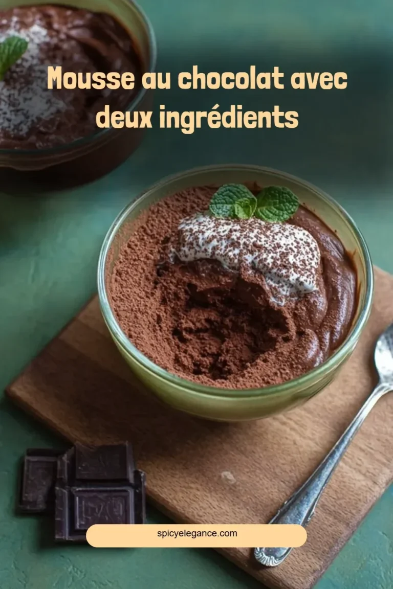 Mousse au chocolat avec deux ingrédients, un dessert simple et gourmand