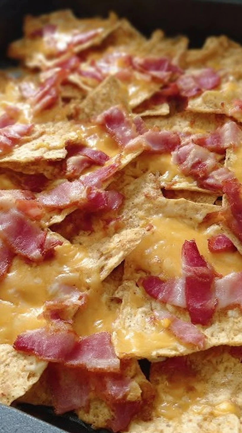 Nachos con queso y bacon al horno o Airfryer