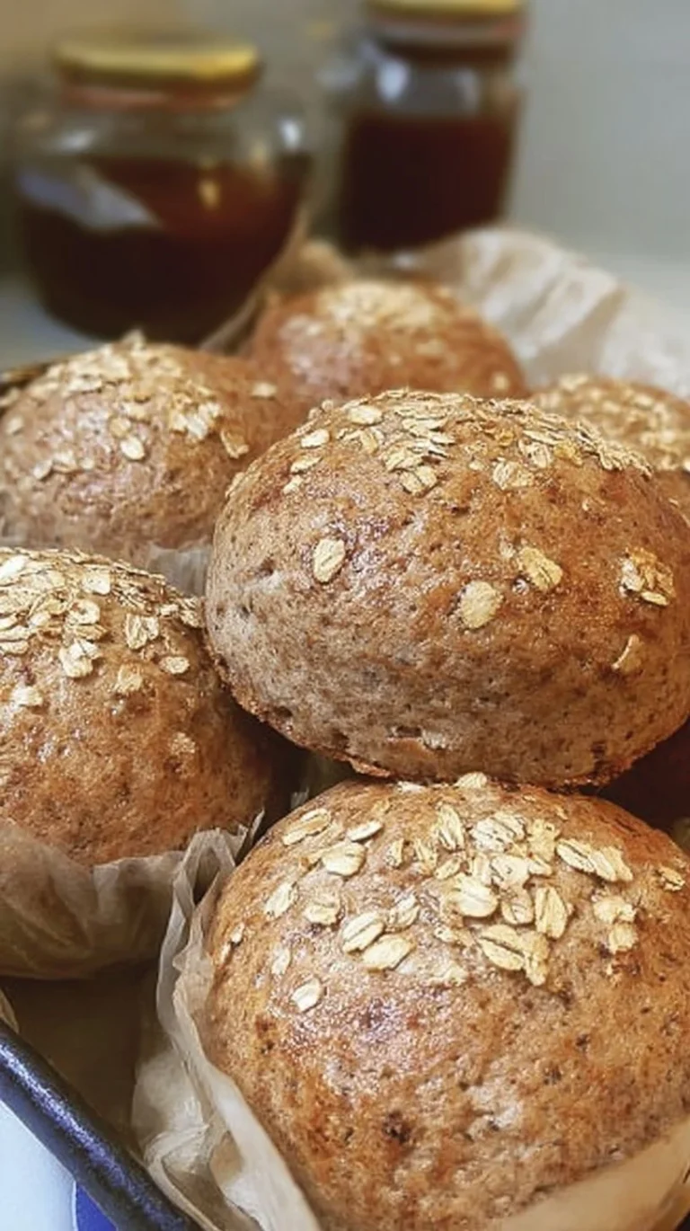 Panecillos de avena sin gluten, frescos y saludables, perfectos para disfrutar.