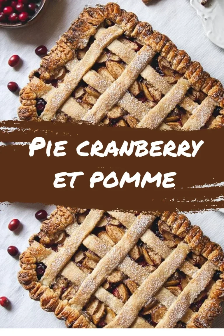 Tarte aux cranberries et pommes, un dessert savoureux et coloré