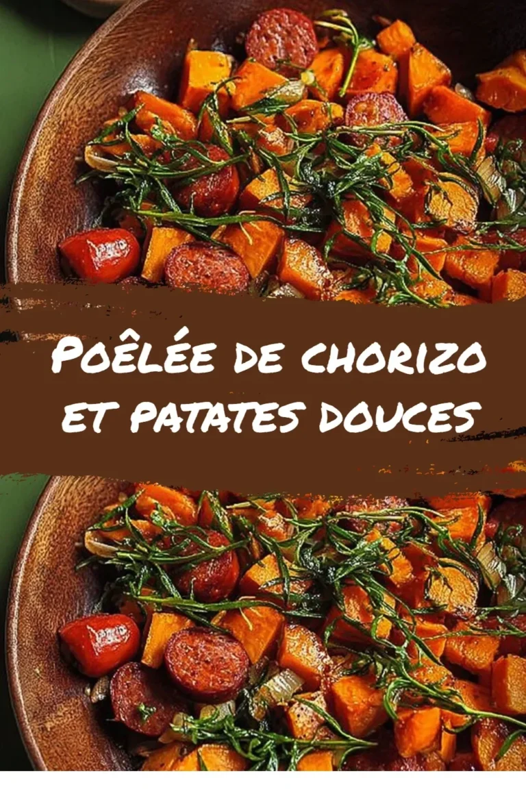 Poêlée de chorizo et patates douces, un plat coloré et savoureux