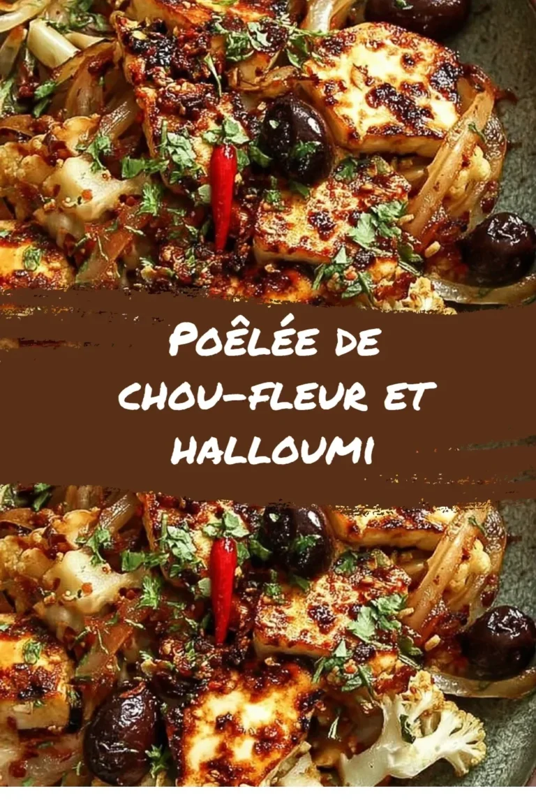 Poêlée savoureuse de chou-fleur et halloumi, un plat végétarien sain.