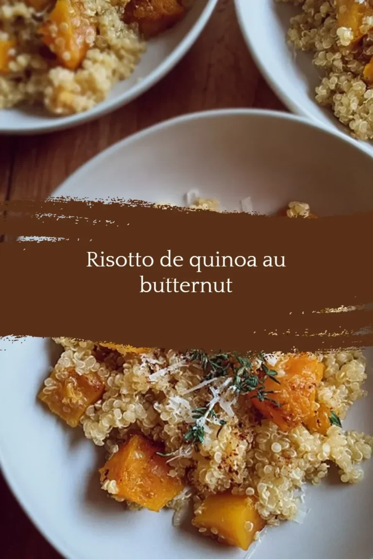 Risotto de quinoa au butternut en plat savoureux et réconfortant