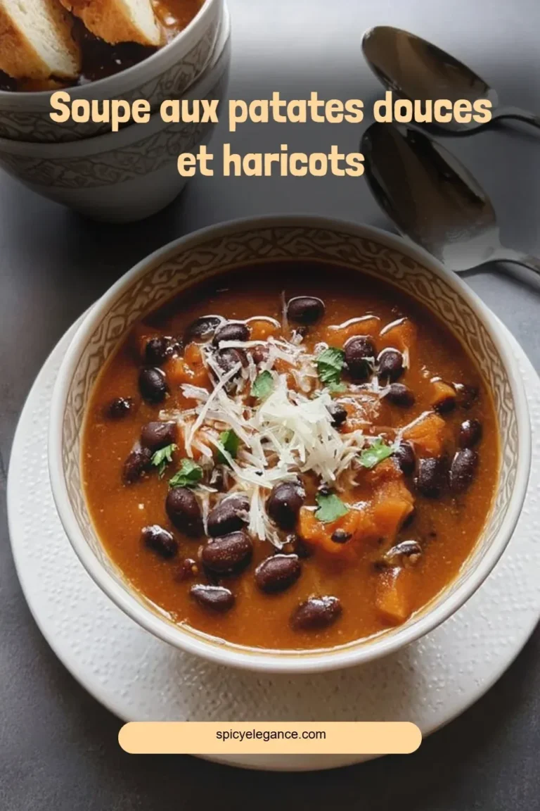 Recette de soupe aux patates douces et haricots savoureuse et réconfortante