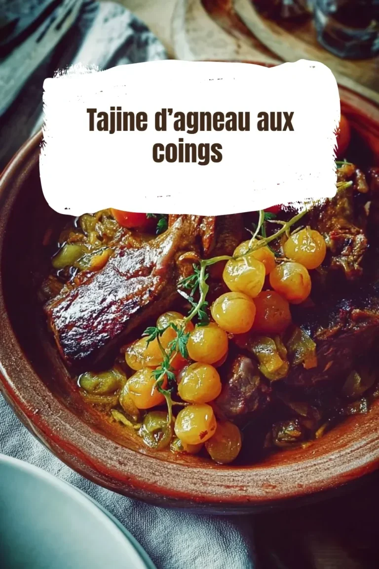 Tajine d’agneau aux coings, un plat traditionnel marocain
