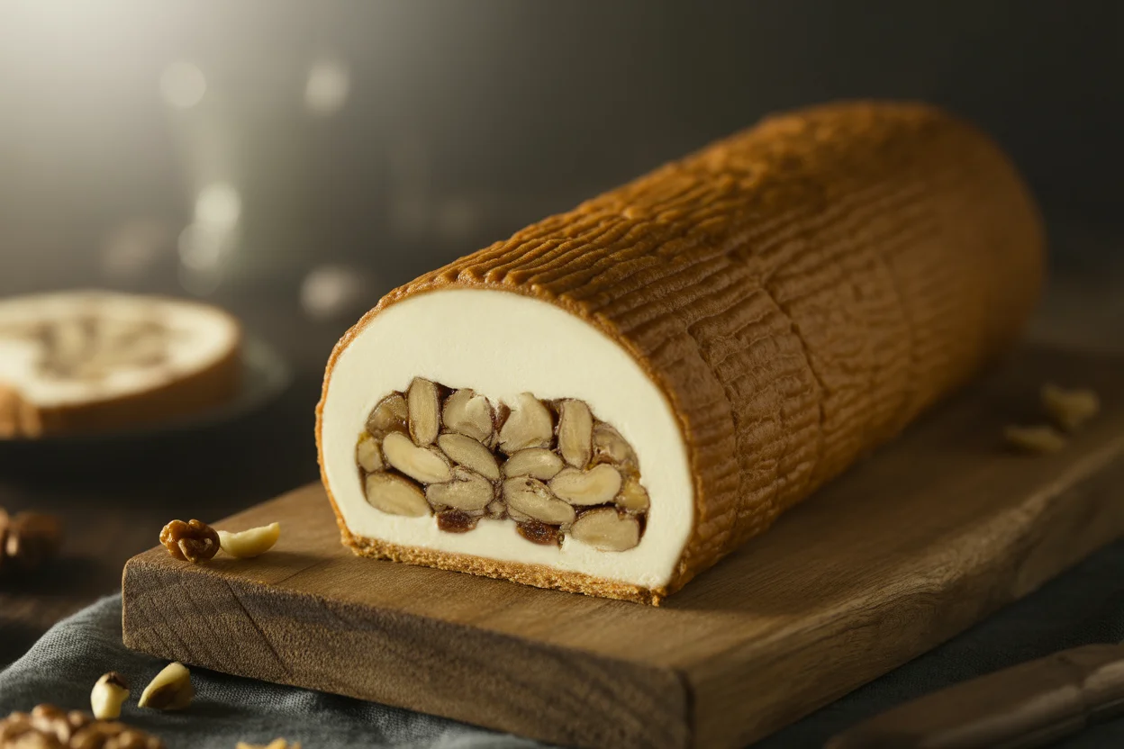 Bûche au Fromage, Noix & Raisins Secs