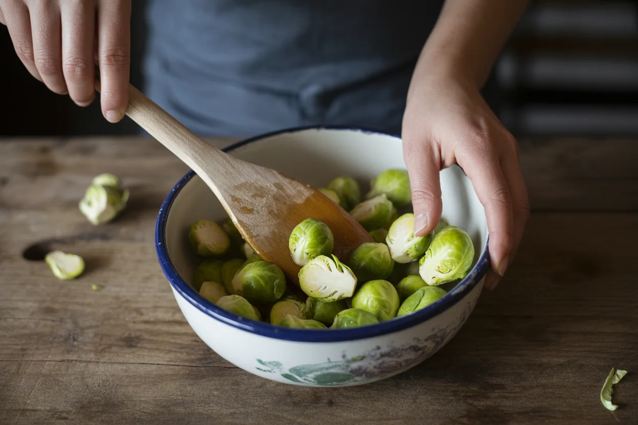 Savoureuse recette de choux de Bruxelles &agrave; la moutarde et miel