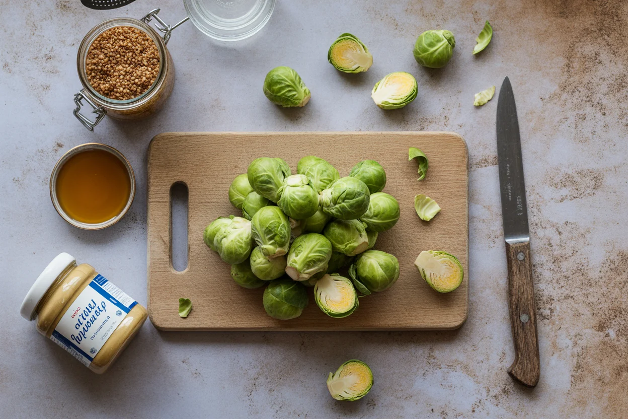 Savoureuse recette de choux de Bruxelles &agrave; la moutarde et miel