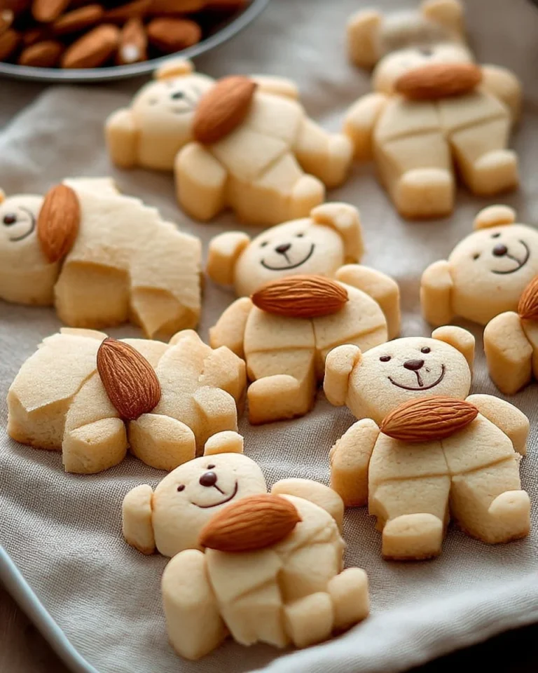 Biscuits Oursons Croquants aux Amandes, délicieux et croustillants