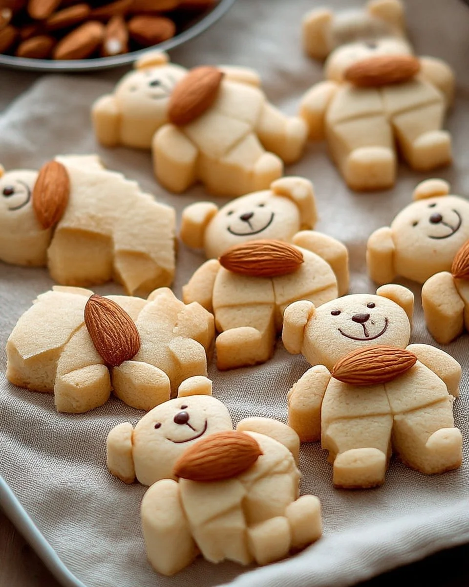Biscuits Oursons Croquants aux Amandes, délicieux et croustillants