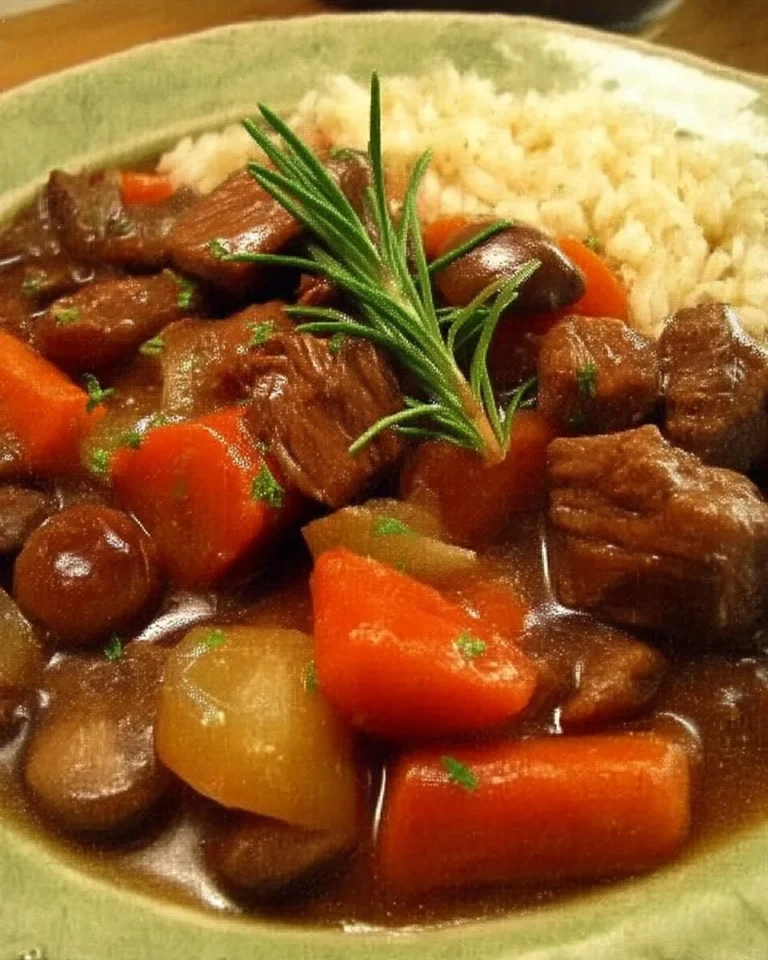 Bourguignon d'orignal aux légumes, plat savoureux et réconfortant