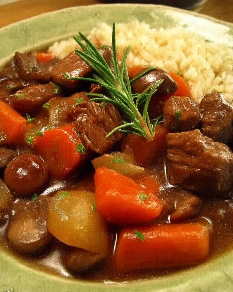 Bourguignon d'orignal aux légumes, plat savoureux et réconfortant