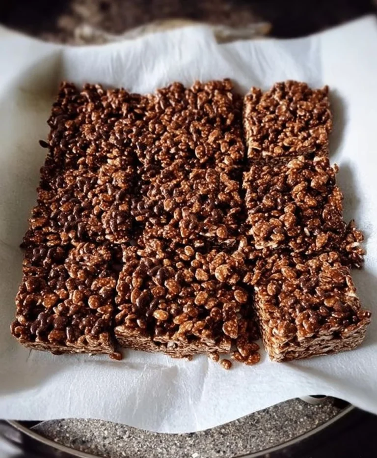 Carrés au chocolat avec des Rice Krispies, recette gourmande et croustillante