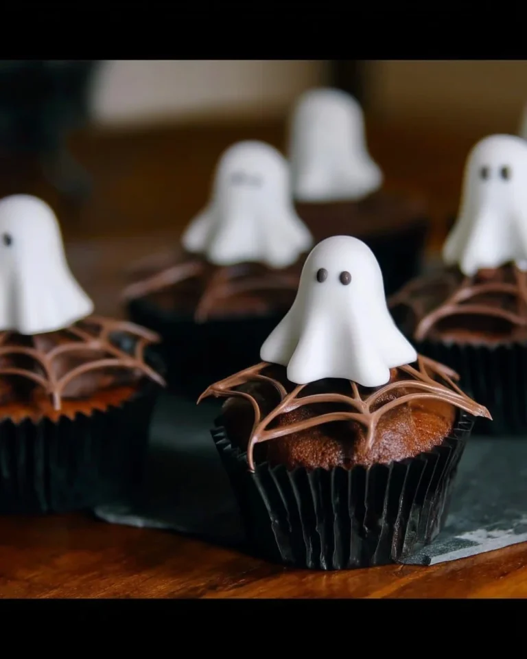 Cupcakes au chocolat moelleux décorés pour Halloween