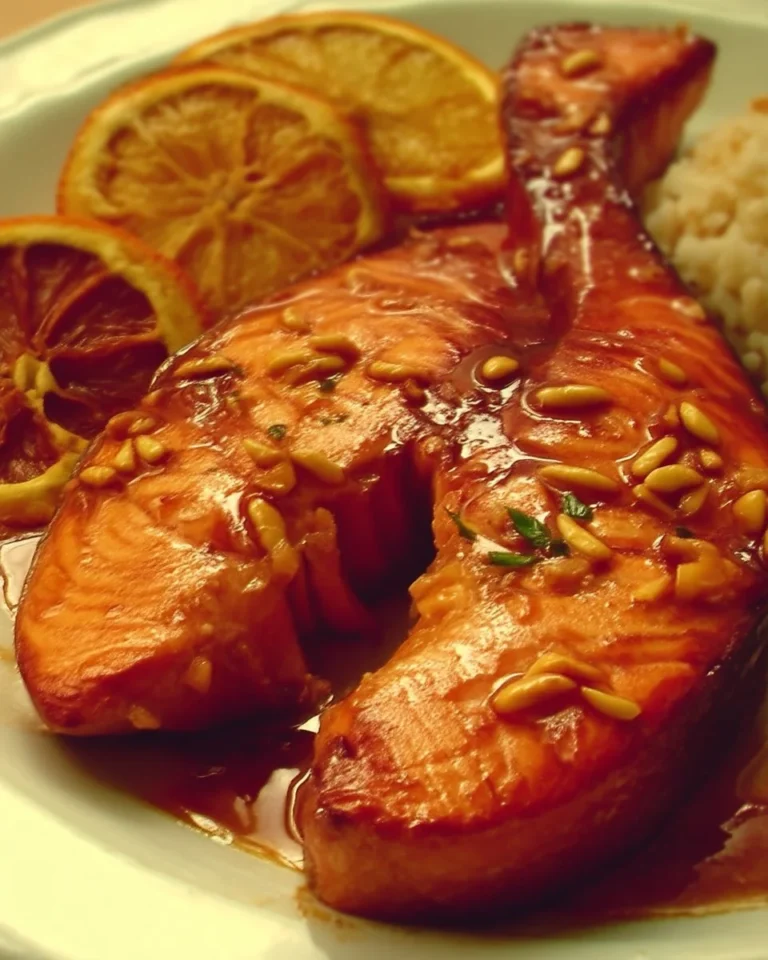 Darnes de saumon à l'orange et au gingembre, plat savoureux et coloré
