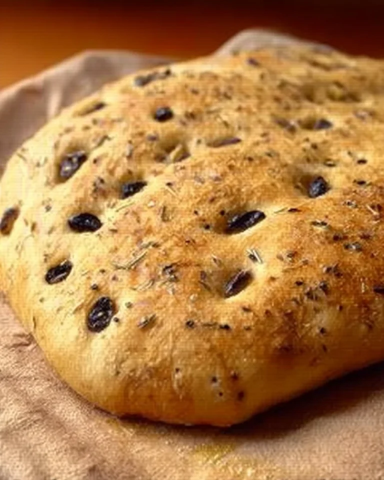 Fougasse aux Olives - Pain provençal moelleux et parfumé avec des olives