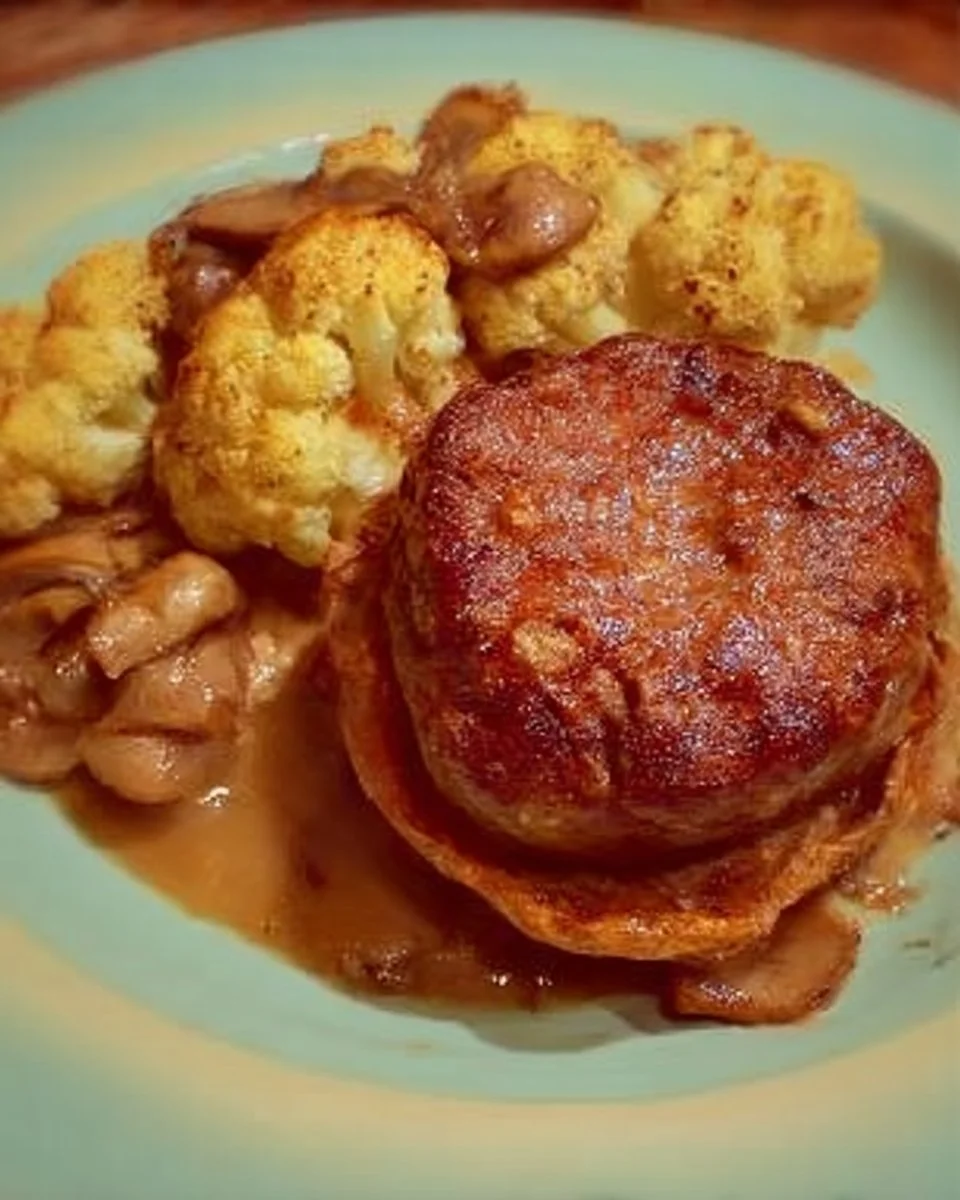 Fricadelles tournedos de Caroline avec chou-fleur gratiné santé d’Éphée
