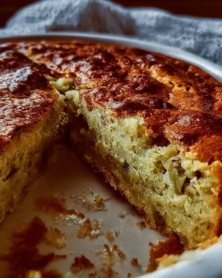 Gâteau moelleux à la rhubarbe avec une texture tendre et fruitée.